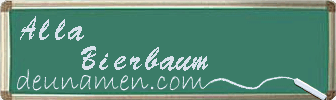 Alla Bierbaum Visitenkarte